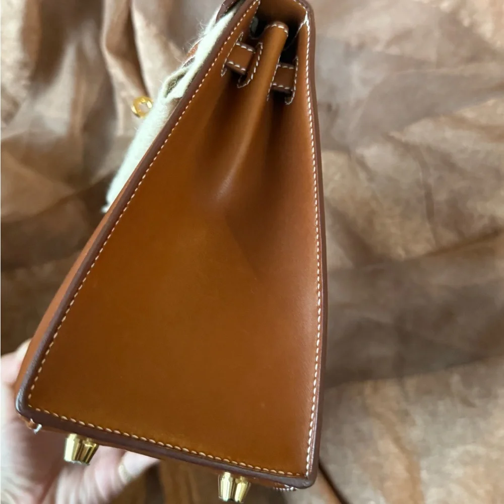 HERMÈS Barénia Fauve Kelly 25 Sellier GHW - Picture 6 of 17